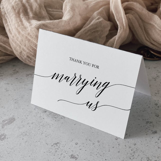 Cartão De Agradecimento Oficiente para a caligrafia negra Elegante (Criador carregado)