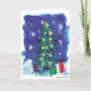 Cartão De Agradecimento Oh Árvore de Natal - Arte Infantil para CHOC