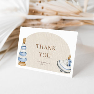 Cartão De Agradecimento Oh Baby BohoWooden Blocks E Brinquedos