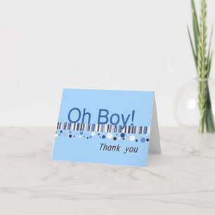 Cartão De Agradecimento Oh Boy Baby Shower Thank You Card