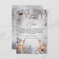 Oh Deer Rustic Winter Floral Twins Chá de fraldas