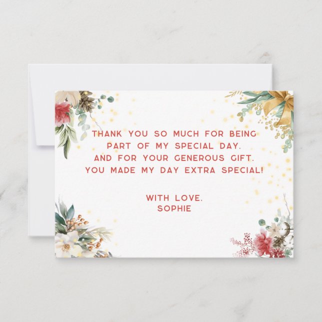 Cartão De Agradecimento Oh que divertido primeiro aniversário de Natal (Frente)