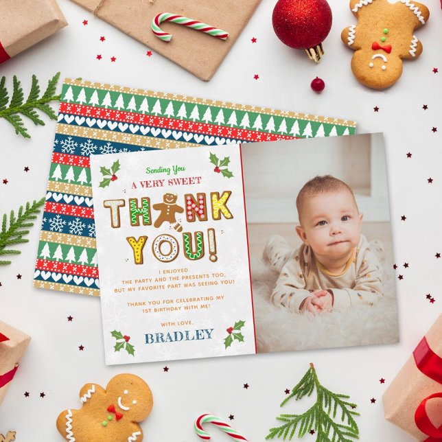 Cartão De Agradecimento Oh, Snap! Gingercake Cookie qualquer foto de anive (Criador carregado)