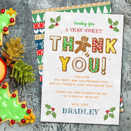 Cartão De Agradecimento Oh, Snap! Gingercake Cookie Qualquer Idade Anivers