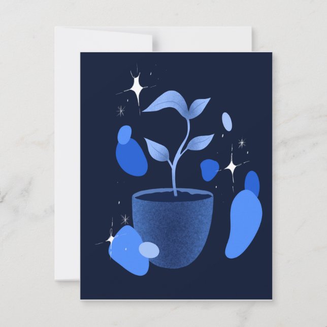 Cartão De Agradecimento Oh, tão Azul (Frente)