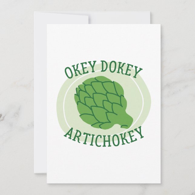 Cartão De Agradecimento Okey Dokey Artichokey (Frente)