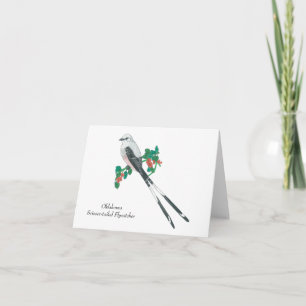 Cartão De Agradecimento Oklahoma State Bird: Flycatcher de cauda de tesour