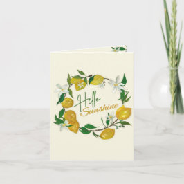 Cartão De Agradecimento Olá Sunshine