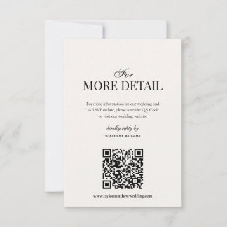 Cartão De Agradecimento Old Money Black & White | Details Qr Code Encore