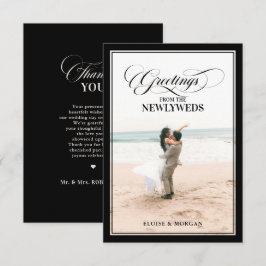 Cartão De Agradecimento Old Money Modern Formal Burgundy Luxury Wedding