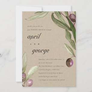 CARTÃO DE AGRADECIMENTO OLIVE RUSTIC KRAFT FAUNA POSTO WEDDING BRUNH INVIT