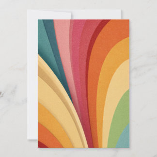 Cartão De Agradecimento Ondas e formas coloridas no design
