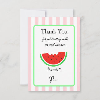 Cartão De Agradecimento One in a Melon Thank You Card Kids Birthday