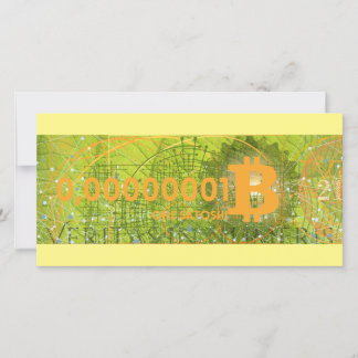 Cartão De Agradecimento One Satoshi