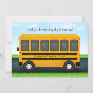 Cartão De Agradecimento Ônibus Escolar Personalizado Amigos da Escola 6 Fo