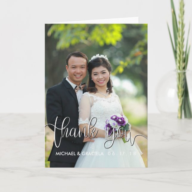 Cartão De Agradecimento Oração Católica De Casamento Obrigado Mary Overlay (Frente)