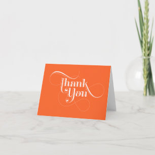 Cartão De Agradecimento Orange Thank You Cards
