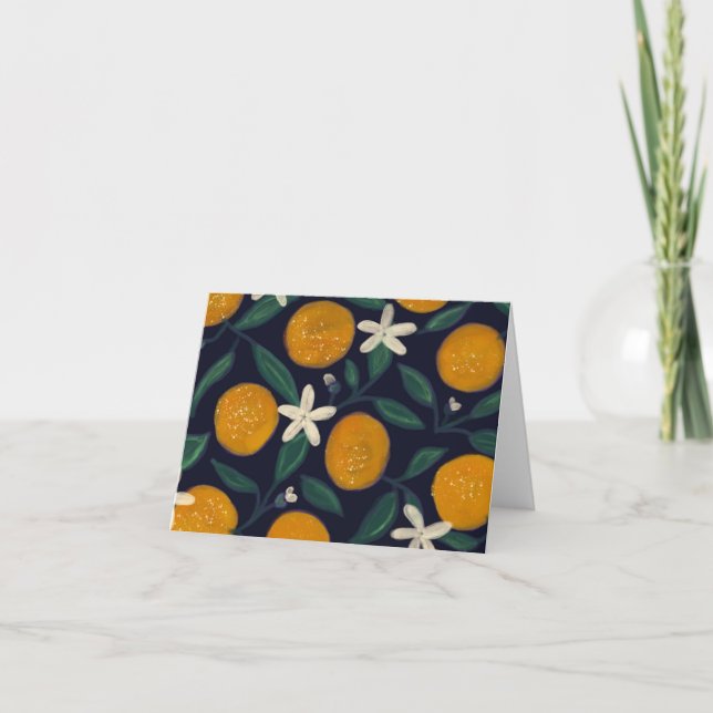 Cartão De Agradecimento Orange You Glad (Frente)