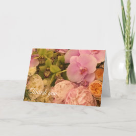 Cartão de agradecimento Orchid e Peony