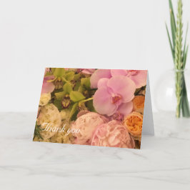 Cartão de agradecimento Orchid e Peony