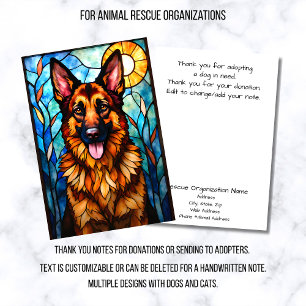 Cartão De Agradecimento Organização de Resgate de Animais em Estilo de Vid