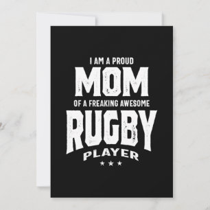 Cartão De Agradecimento Orgulhosa Mãe De Um Jogador De Rugby Incrível