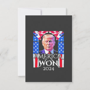 Cartão De Agradecimento Orgulhoso Americano Maga Trump Ganhou Dia de Inaug