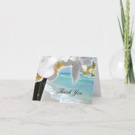 Cartão De Agradecimento Orquídea da Praia Aqua
