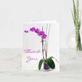 Cartão De Agradecimento Orquídea Floral Rosa Roxo