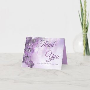 Cartão De Agradecimento Orquídea Violeta Suave design Obrigado