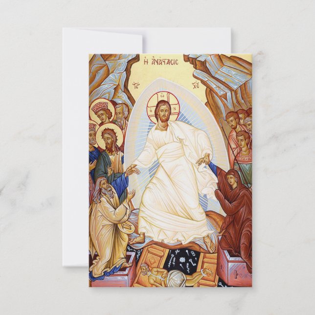 Cartão De Agradecimento Orthodox Resurrection Holy Card (Frente)