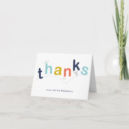 Cartão De Agradecimento Os miúdos agradecem-lhe notecard