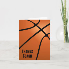Cartão De Agradecimento Os obrigados do basquetebol treinam o Design-Vazio