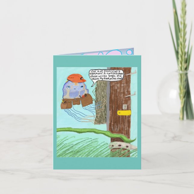 Cartão De Agradecimento Os Problemas De Um Eletrista (Frente)