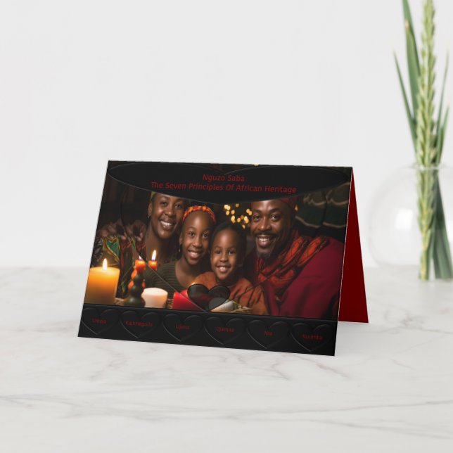 Cartão De Agradecimento Os Sete Princípios Do Patrimônio Africano (Frente)