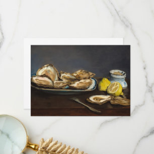 Cartão De Agradecimento Ostras por Edouard Manet