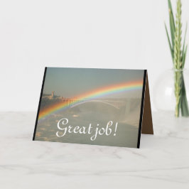 Cartão De Agradecimento Ótimo Trabalho Arco-Íris Personalize Destino Do De