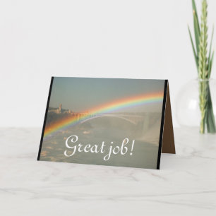 Cartão De Agradecimento Ótimo Trabalho Arco-Íris Personalize Destino Do De