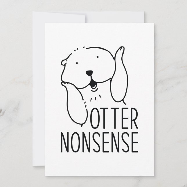 Cartão De Agradecimento Otter Nonsense (Frente)