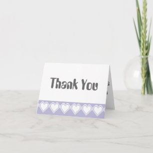 Cartão De Agradecimento Our 8-Bit Hearts in Lavender Thank You Card