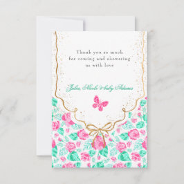 Cartão De Agradecimento Our Lovely One Baby Shower