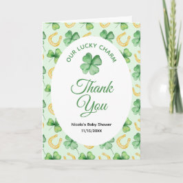 Cartão De Agradecimento Our Lucky Charm St Patrick's Baby Shower