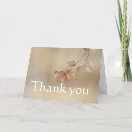 Cartão De Agradecimento ouro de folhas, obrigado você