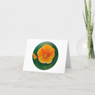 Cartão De Agradecimento Ouro Poppy