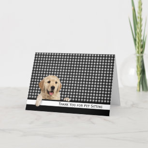 Cartão De Agradecimento Ouro Retriever Obrigado por estar sentado