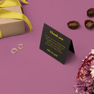 Cartão De Agradecimento Ouro Rico no Tema do Casamento Negro