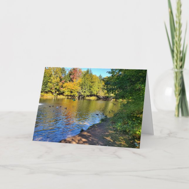 Cartão De Agradecimento Outono em Michigan (Frente)