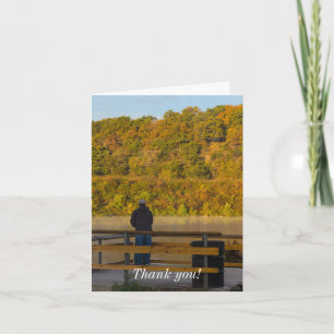 Cartão De Agradecimento Outono Pesca Lago Springfield Obrigado