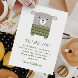 Cartão De Agradecimento Ovelha engraçada e fofa. Aniversário de crianças z