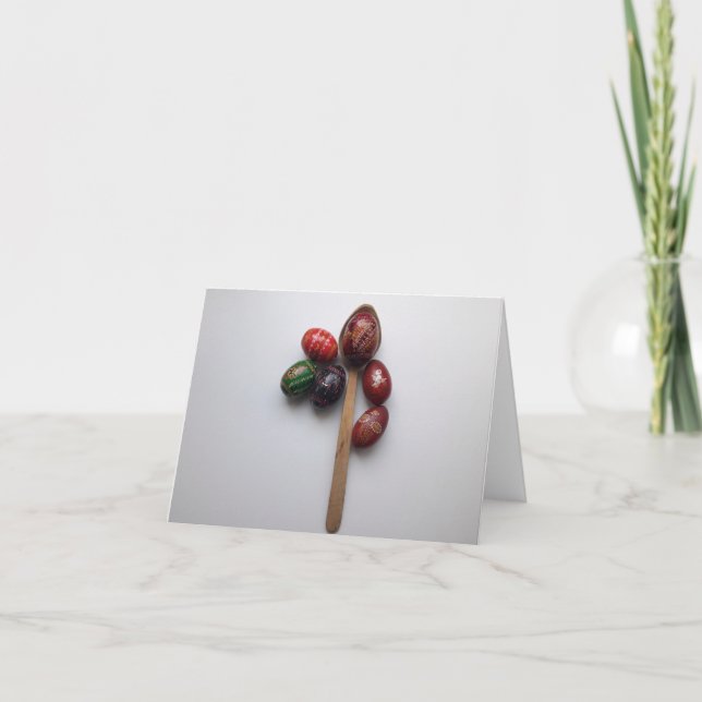 Cartão De Agradecimento Ovos de Páscoa (Frente)